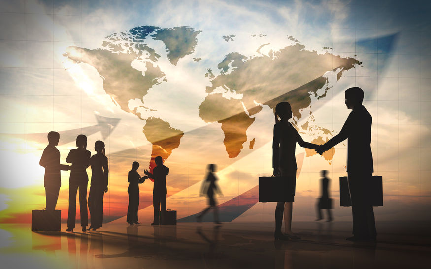 25965051 - global team business shake hand and meeting silhouettes 25965051 - global team business shake hand and meeting silhouettes